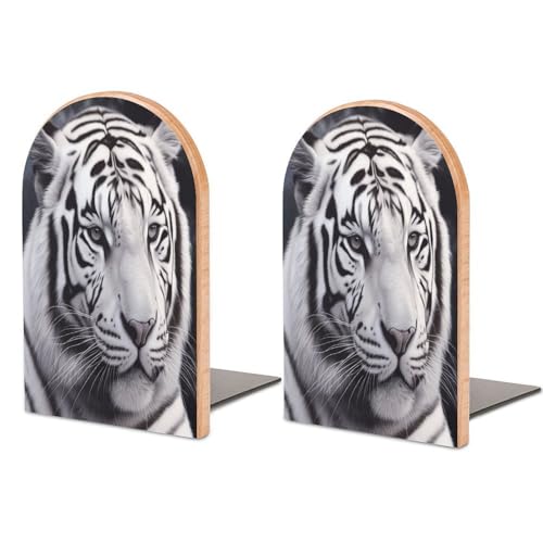 Sujetalibros de tigre blanco universal para evitar caídas de libros pesados 2