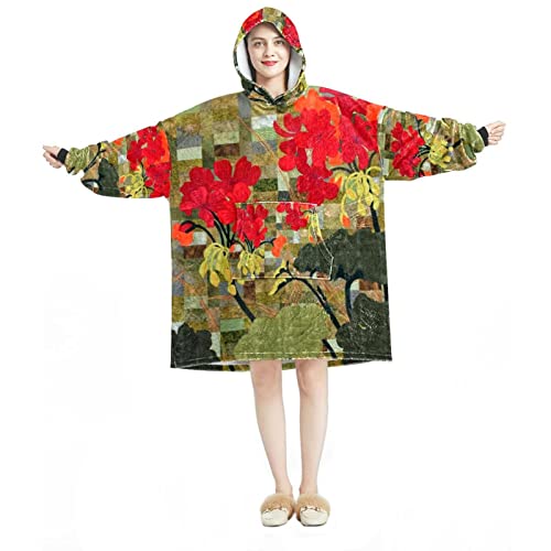 Sweat à capuche上surdimensionné en flanelle sherpa, une idée cadeau originale pour l'hiver