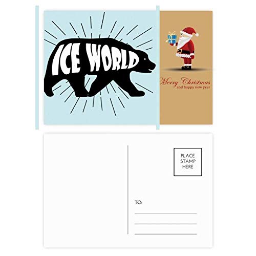 Cartes postales ours noir et Père Noël pour décorer vos tables de fête