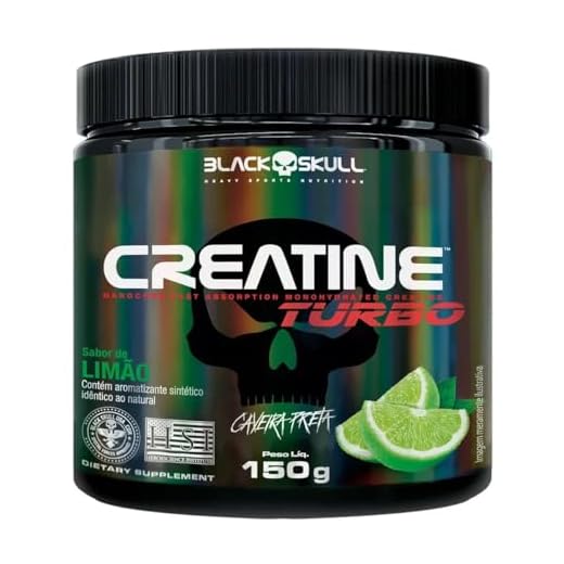 Black Skull Creatine Turbo Monohidratada - 150G Limão - Cor: Null