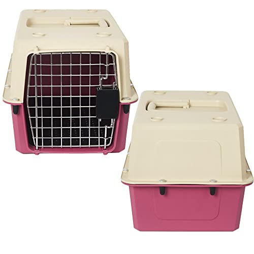 Lucky Tree 4 Size Pet Carrier Cat Carriers Kennel Crate Airline Approved Kitty Travel Cage Plastic Lightweight And Safe To Carry For Puppy Bunny Cats, 2 Color #TOP4