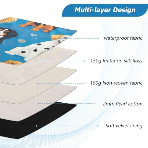 Funda para portátil 13-14 pulgadas impermeable con diseño de perros miniatura 4