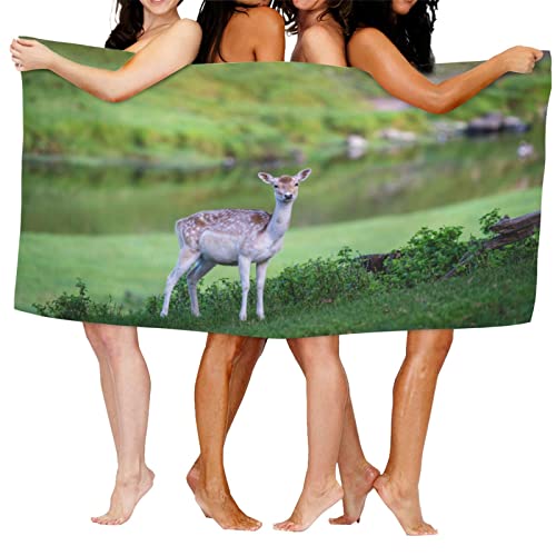 Lynsay Nature Landscape Deer Printed Bath Towel, Super Soft, Lightweight, High Water Absorption And Quick Drying Super Fiber Bath Towel #TOP7