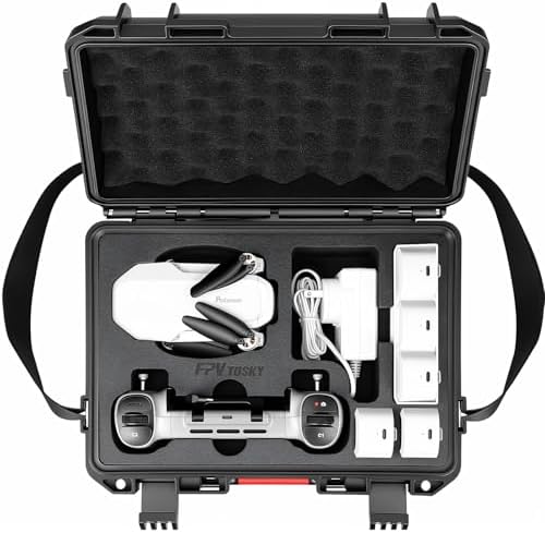 FPVtosky Hard Case for Potensic Atom 2/3-Axis/SE/Atom LT Fly More Combo. Waterproof and Shock-Resistant Bag can Hold the Remote Controller, Batteries, Charger, and Accessories (Case only)