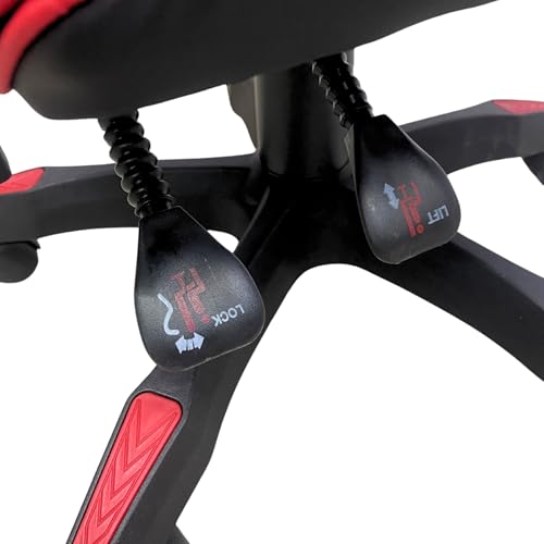 Cadeira Xtreme Gamers Cinesis Giratória Reclinável Altura Ajustável Preta e Vermelha