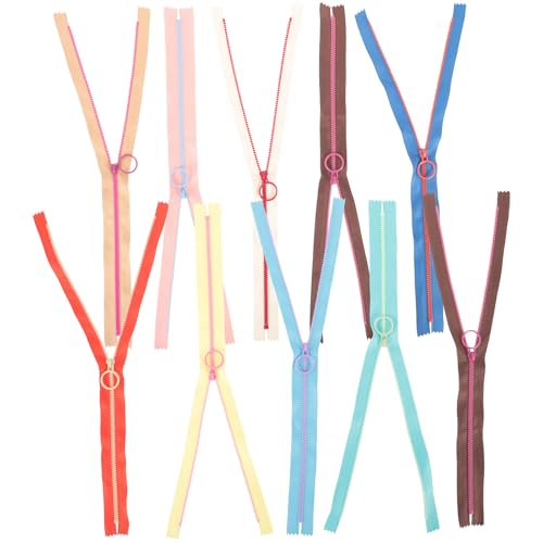 Alipis 10 piezas Cremalleras de Resina para Costura Ropa y Manualidades Cremallera Separadora Anillo para Chaquetas Bolsos y Proyectos DIY