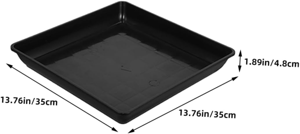 GANAZONO 3pcs Thick Rectangular Plant Pot Saucers Waterproof Drip Trays for Plants Multi-Color Flower Pot Bases Drainage for Potted