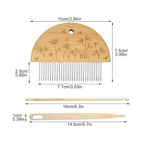 Kit de tear para crianças - Tear de tapeçaria Warp Frame Tear Heddle Bar - Tecelagem de armação de t