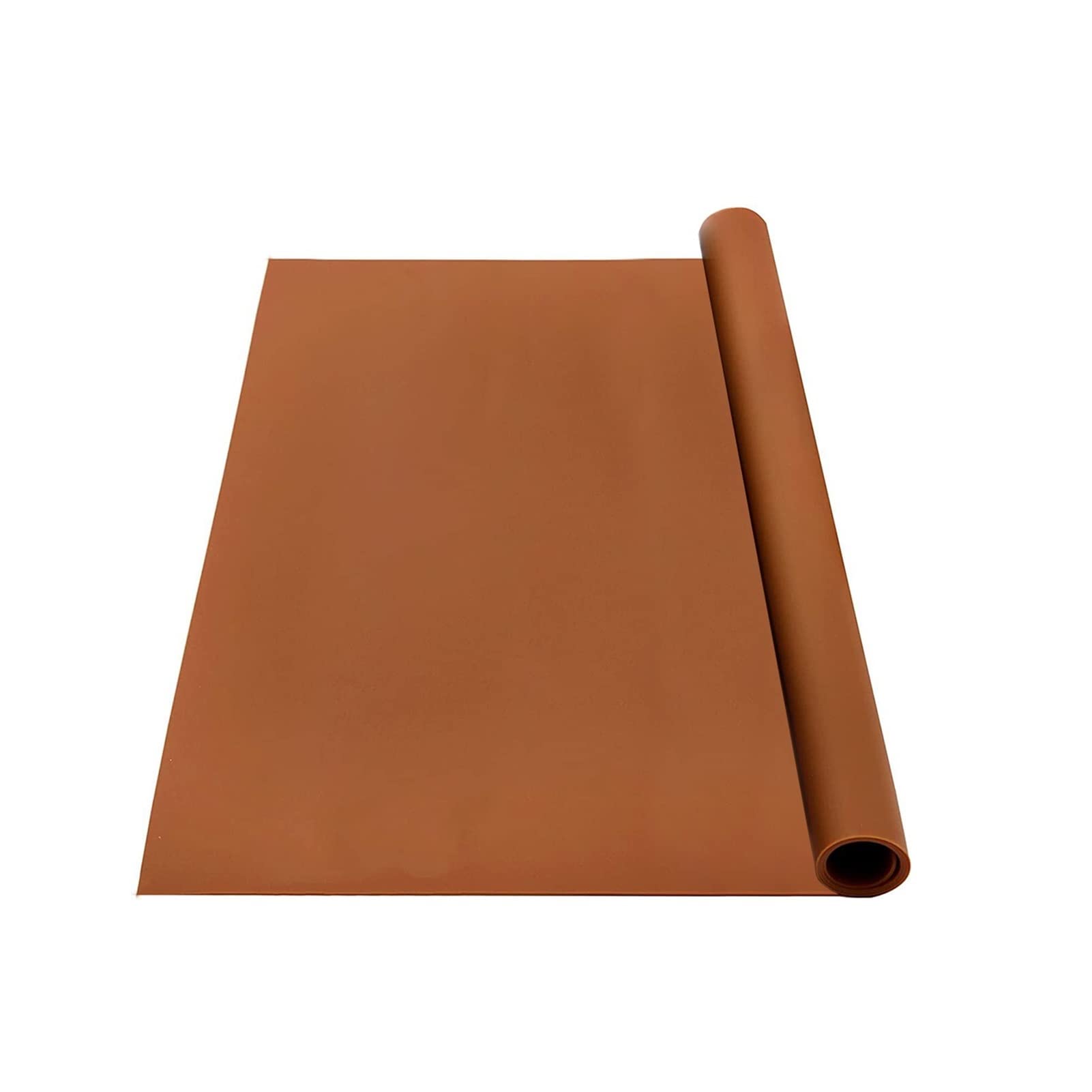 Tapis en silicone extra large résistant à la chaleur – Protection antidérapante pour comptoir de cuisine et artisanat – 100 x 50 cm Café – Idéal pour la pâtisserie et les projets de bricolage