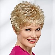 Paula Young Wisped Away WhisperLite Wig Classic Short Wig with Fab Volume and Tousled Layers/Multi-Tonal Shades of Blonde, Silver, Brown and Red