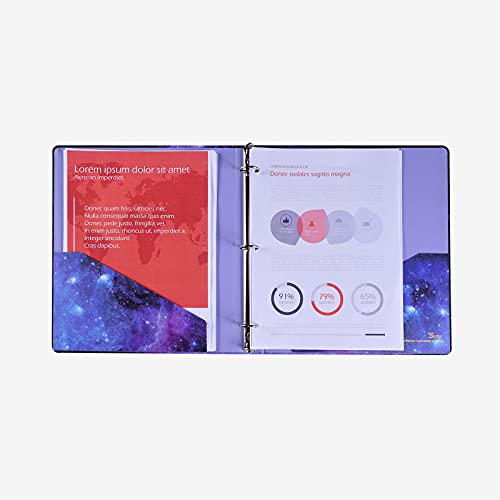 Suin 1-Inch 3 Ring-Binder With Pockets 1'' Round Ring Binders For School Holds Us Letter Size 8.5'' X 11'' 200 Sheets For Office/Home/Back To School/Campus, 2 Pack #TOP2