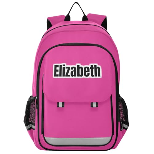 ODAWA Mochila personalizada branca antiga 17 para crianças, mochila escolar infantil do ensino fundamental com alça no peito, Camélias, 17 Inches