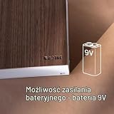 Grothe Mechaniczny gong klasyczny dwudźwiękowy dzwonek do drzwi maks. 80 dB (A) możliwe zasilanie bateryjne, wysokiej jakości fornir z prawdziwego drewna, orzech włoski GONG Quadro100 (czysty i bogaty