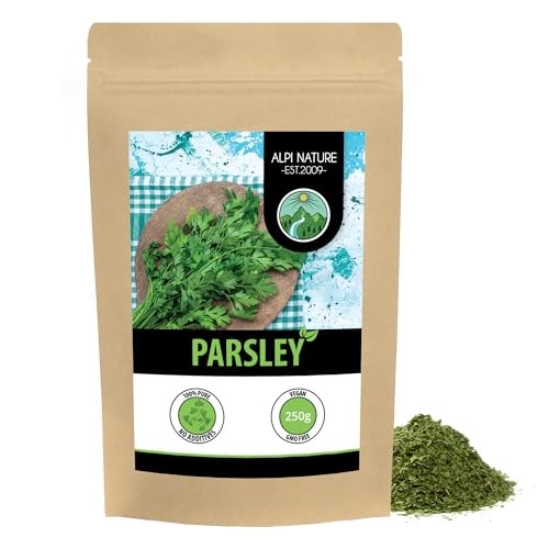 Alpi Nature Parsley Dried 250g 8.8 oz, Dried and Rubbed Leaves, Parsley Spice for Cooking