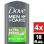 Dove Men+Care Body Wash Extra Fresh 4 Count for Men's Skin Care Body Wash Effectively Washes Away Bacteria While Nourishing Your Skin 18 oz - Image 2