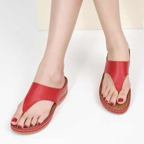 Image of Alicegana Womens Sandals Wedge Shoes: Comfortable Dressy Summer Flip Flops