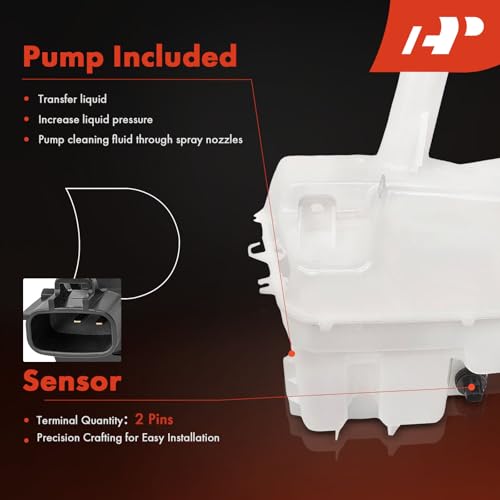A-Premium Windshield Washer Reservoir Compatible with Select Toyota Models - Corolla 2003-2008, Matrix 2003-2008, with (Washer Pump/Cap/Fluid Level Sensor) - Replace# 8531502121 by A-Premium - Image 6