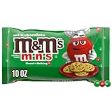 M&M'S Minis Milk Chocolate Candy Red & Green Christmas Candy Baking Bits, 10 Oz Bag