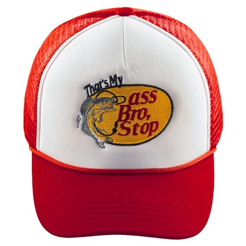 Image of Fish with Hook Print Baseball Cap Trucker Mesh Hat Embroidered Snapback Hat