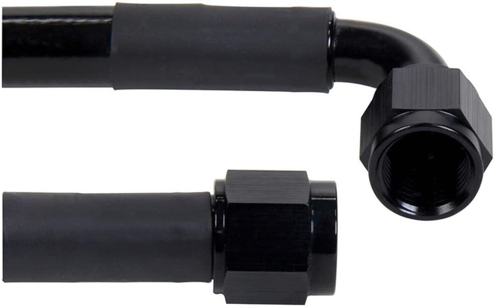 Allstar Performance Coated Braided Line 36in #6 Hose -6 Str/-6 90 Deg