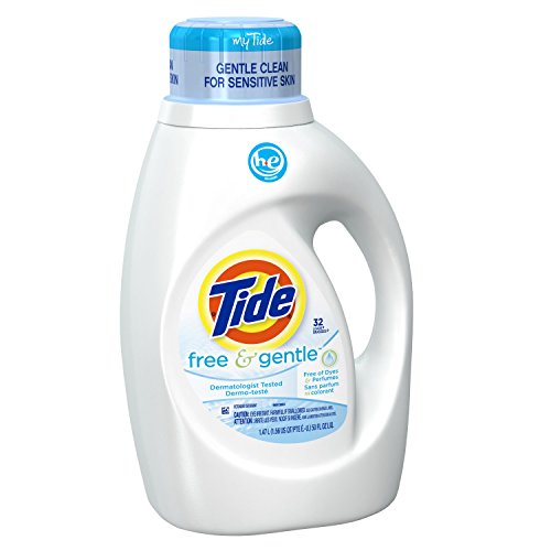 Product Image of the Tide Free & Gentle Liquid Laundry Detergent, Unscented, 1.47 L (32 Loads)