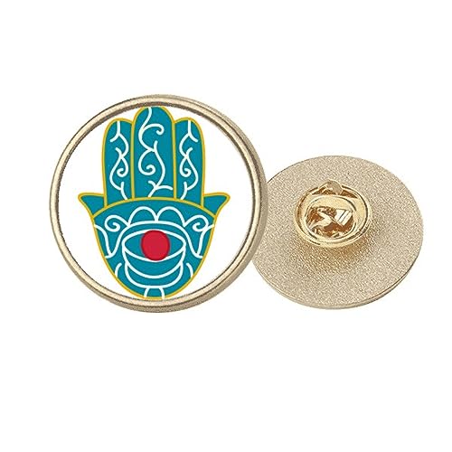 Broche œil rouge égyptien en métal doré pour sublimer vos tenues de soirée et blazers