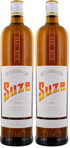 SUZE Liqueur de Gentiane Gentiane - 15%, 1L (Lot de 2)