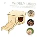 BESPORTBLE 2pcs Wooden Hamster Hideout House with Ladder DIY Assembly Small PET Nest Wooden Hamster Hut for Gerbils and Mice Sleeping House and Hiding Toy