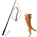 Sanzang Dog toy dog outdoor Play fun Interactive Chasing, Teaser and Exerciser, Extendable Length Interactive Wand (Size L,Black)