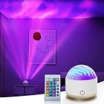 Coollamp Northern Lights Aurora Projector, Battery Operated 16 Color Galaxy Sensory Lights with Remote, Kids Mood Lighting for Bedroom Party Game Rooms Teen Girl Gift Christmas Decor