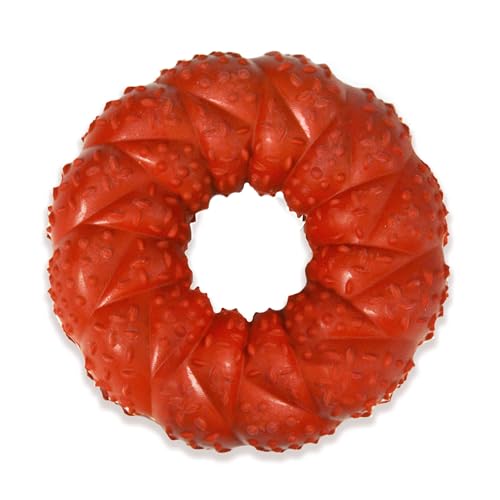 Nylabone Braided Ring Strong Chew Toy for Dogs, Natural Rubber Dog Toy for Moderate & Aggressive Chewers, Beef Flavor, Medium Dogs - Up to 35 lbs, 1 Count
