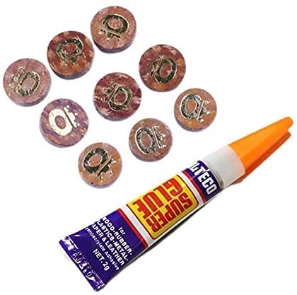 JBB Combo of Billiard Snooker and Pool Brown Leather Layered Cue Tip in 9mm Size with Glue Gel (B094QGM8PR) Amazon Price History, Amazon Price Tracker