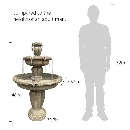 Ourrco 48 Inch H Outdoor Floor Water Fountain thumb #4