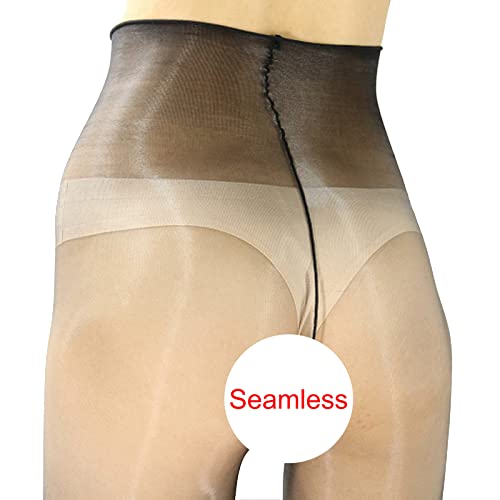 Image of HTRUIYA Women's Oily Pantyhose 0D Ultra-thin Shiny Sheer Tight Gloss Seamless no Side Stockings