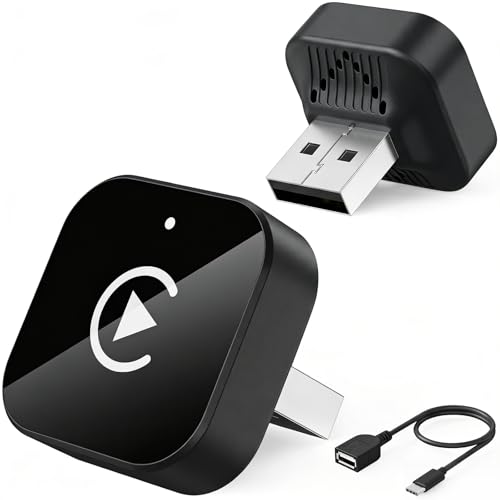 Image of (2026 Upgraded) Wireless CarPlay Adapter for Apple iPhone&Android, Small Size,Plug and Play,Fast and Stable Connection Wireless Adapter for CarPlay&Android-No Latency to Screen(Black)