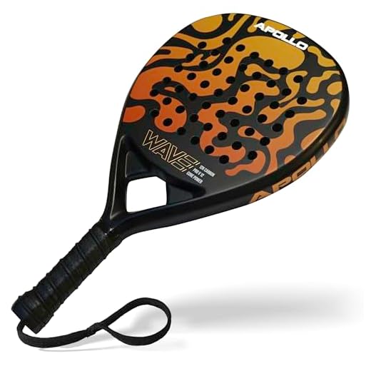 Pala de pádel Apollo 12K Wave - Pala de pádel para Jugadores Principiantes y avanzados, Pala de Carbono para Hombre y Mujer