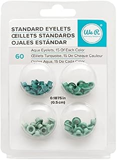 Eyelets We R Memory Keepers Standard Eyelets for Scrapbooking, Aluminum Aqua