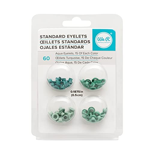 We R Memory Keepers 0633356415770 Eyelets & Washers Crop-A-Dile-Standard-Aqua (60 Piece) #TOP2