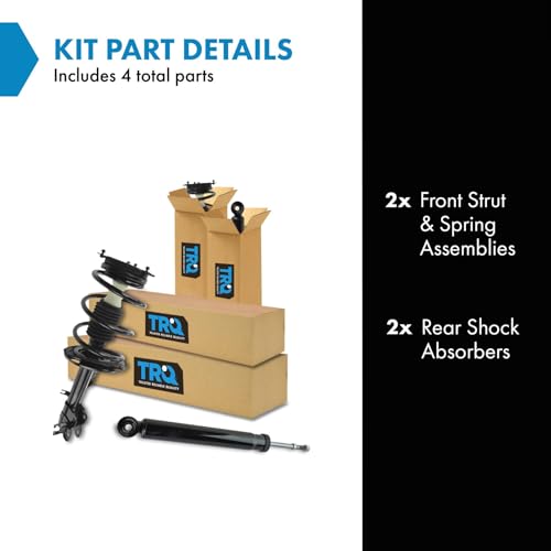 Image of TRQ Front and Rear Complete Strut Assembly & Shock Absorber Kit Complete Strut & Coil Spring Assembly Compatible with 2009-2014 Nissan Murano