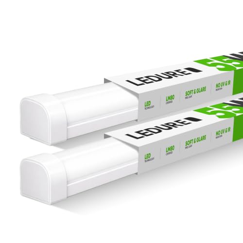 Image of LEDURE Comet 55W LED Batten 4 Feet |Pack of 2| 5500 Lumens | 55W Tubelight Equivalent | Cool Day White 6500K | Wall Ceiling Tubelight for Home, Living Room, Bedroom