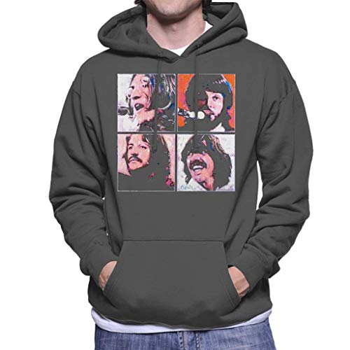 VINTRO Sweat à capuche The Beatles Let It Be pour homme – Portrait original par Sidney Maurer – Impression… - Les Beatles, Paul McCartney, John Lennon, RIngo Starr, George Harrison VINTRO Sweat à capuche The Beatles Let It Be pour homme - Portrait original par Sidney Maurer - Impression…