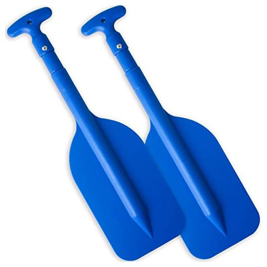 WTMORE Telescoping Boat Paddle Collapsible Oar for Boat 21'' - 42'', Collapsible Paddle for Boat Kayaking Rafting Jet Ski Canoe Outdoor Kayak Water Sports and Safety Boat Accessories 2 Pack, Blue