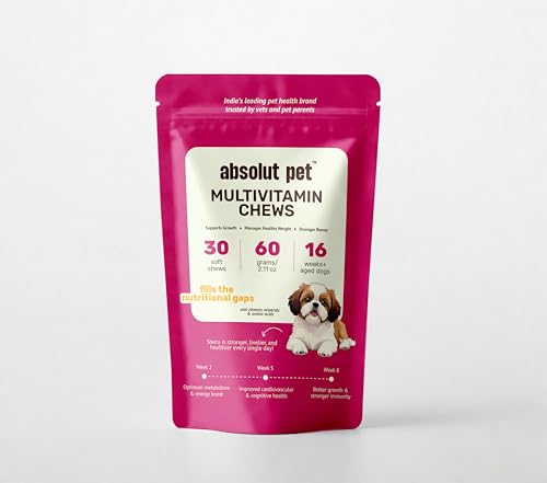 Image of Absolut Pet 12-in-1 Multivitamins for Dogs, Chews that Support Bone & Muscle Health with Vitamins A, D, E, K, Biotin and Zinc (30 Chews)