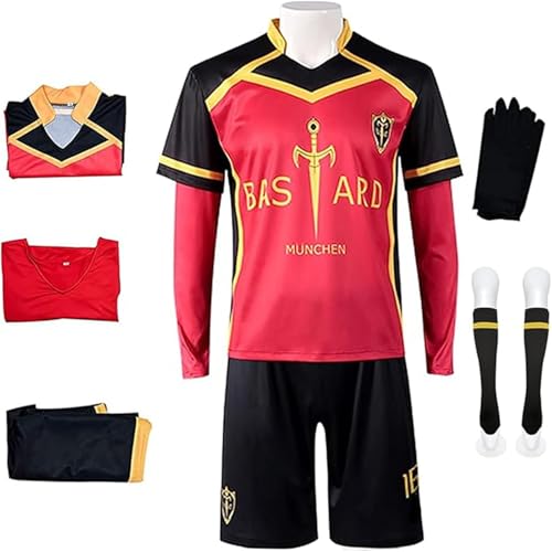 Cos-Animefly Adult Cosplay Costume for Men Cosplay Germany Football Jersey Set Casual Sportswear Halloween Outfit