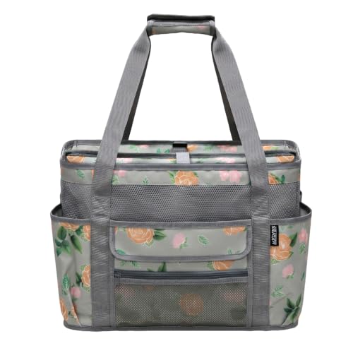 MYDAYS Beach Tote Bag with Cooler Compartment, Large Mesh Beach Pool Bag with Wet & Dry Separation for Swimming&Travel
