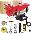 Nilight 1760LBS Electric Hoist 110V Electric Hoist Winch with Wireless Remote Control, Single/Double Slings 39FT Lifting Height Material Handling Tool for Garage Warehouses Factory Attic Ceiling Crane