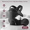 Momcozy Baby Carrier with Hip Seat, 2-in-1 Forward-Facing Carry for Active Babies, Detachable Hands-Free Infant Carrier up to 44lbs, All Seasons Toddler Carrier Fits Waist Sizes up to 45 Inches, Black #2