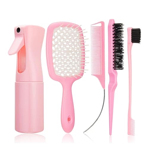 WENHA(ȓX) 5/Zbg wAuV J[[wA J[ubge[R[Zbg GbWwAuV J[[wAuV TwAc[(5 pcs set Pink1)