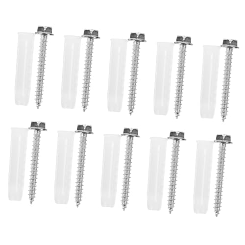Cabilock 10ensembles Vis De Montage Mural pour Téléviseur Chevilles pour Cloison Sèche Et Béton Kit avec Vis Et Chevilles pour Installation Murale