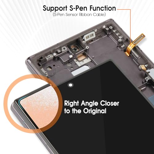 Incell for Samsung Galaxy S22 Ultra 5G Screen Replacement - for Samsung S22 Ultra 5G LCD Display SM-S908B SM-S908U S908 S908B Digitizer Touch Screen Assembly Repair with Frame (Without Frngerprint)